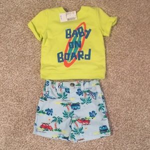 NWT. Boys two piece summer outfit.